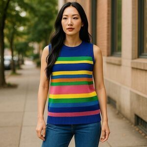 Lauren Ralph Lauren Multicolor Striped Sweater Vest